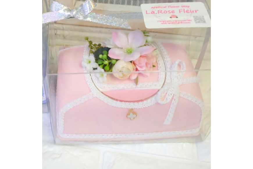 ウエットティッシュケース フラワーワイプケース ピンク 1個 [La.Rose Fleur 山形県 高畠町 tk06ayt140028] 除菌シートケース 花 はな 造花 フラワー アレンジメント インテリア 飾付 ハンドメイド