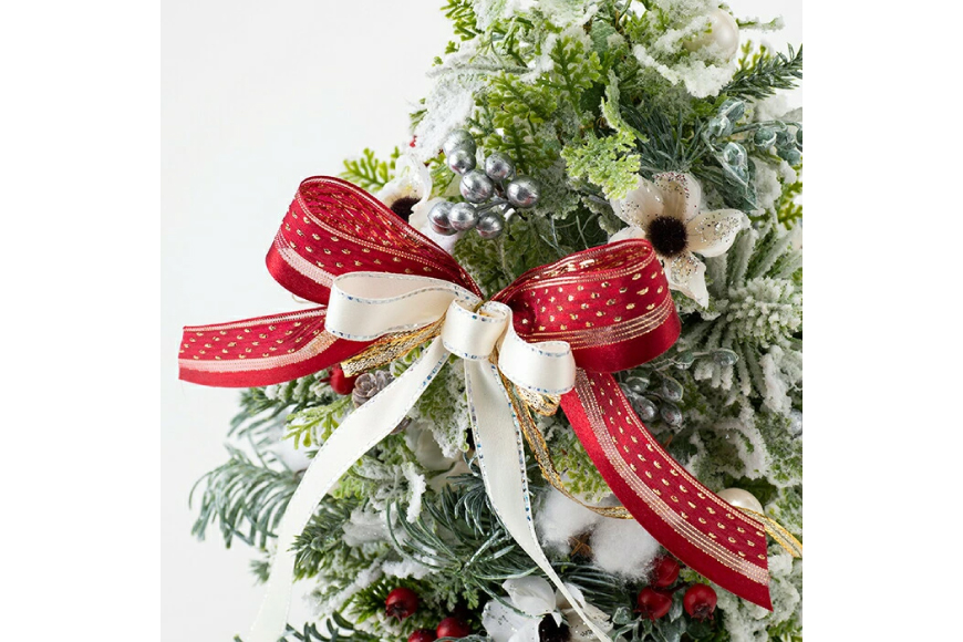 ツリー オリジナル クリスマスツリー 高さ40cm×幅25cm [La.Rose Fleur 山形県 高畠町 tk06ayt140002] クリスマス 造花 フラワー 花 インテリア ハンドメイド