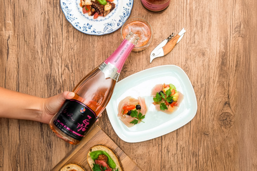 ワイン 白 嘉 スパークリング ロゼ ブリュット 750ml 2本 セット [高畠ワイナリー 山形県 高畠町 tk06ays730054] 酒 お酒 スパークリング 辛口 白ワイン