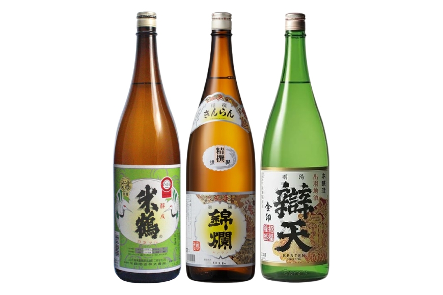 日本酒 地酒三蔵 米鶴・錦爛・辯天 1800ml 6本セット [小田部商店 山形県 高畠町 tk06ayt180037] 本醸造 精撰 醇成 酒 お酒 飲み比べ セット