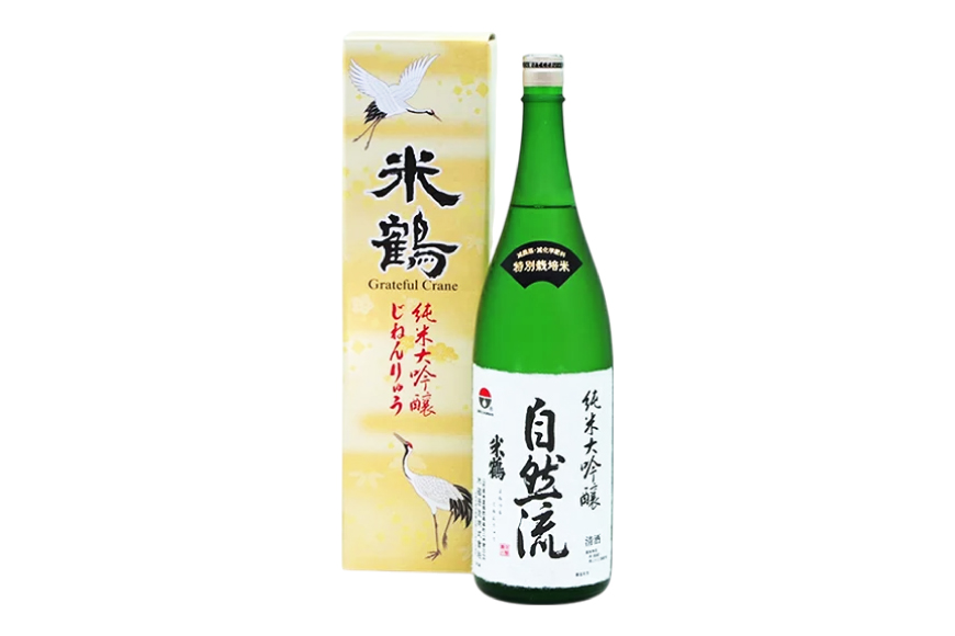 日本酒 山形県産出羽燦々100％使用 米鶴 純米大吟醸 自然流 1.8L 1本 [小田部商店 山形県 高畠町 tk06ayt180073] 一升瓶 1800ml お酒 酒