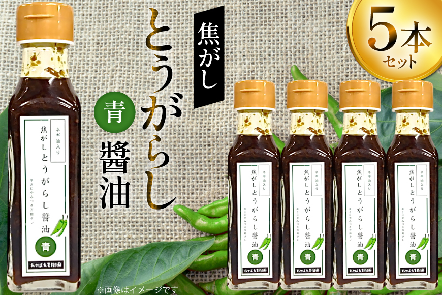 万能調味料 焦がしとうがらし醤油 青 5本 セット [たかはた果樹園 山形県 高畠町 tk06ays650017] 詰め合わせ とうがらし 唐辛子 醤油