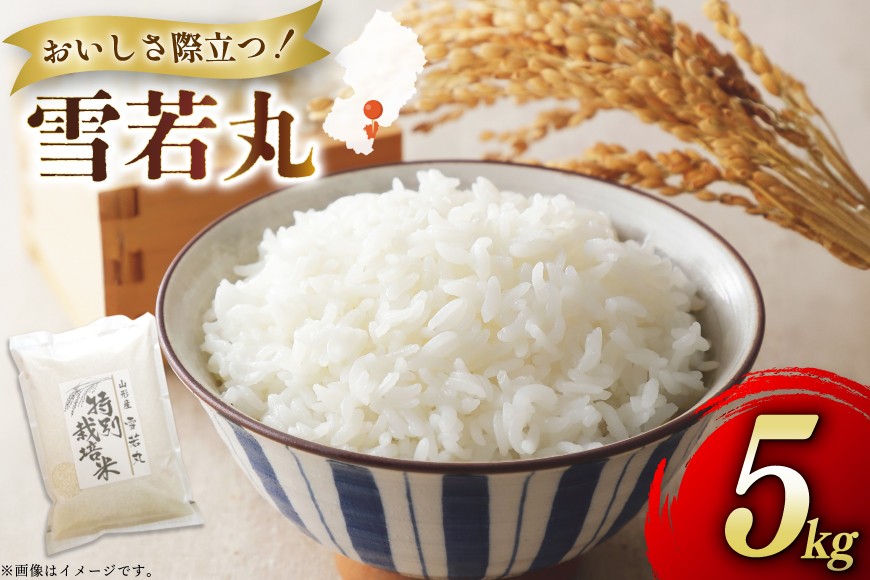 米 令和7年度産 特別栽培米 雪若丸 5kg [渡部ファーム 山形県 高畠町 tk06ays810028] お米 白米 精米 ごはん ご飯 ブランド米