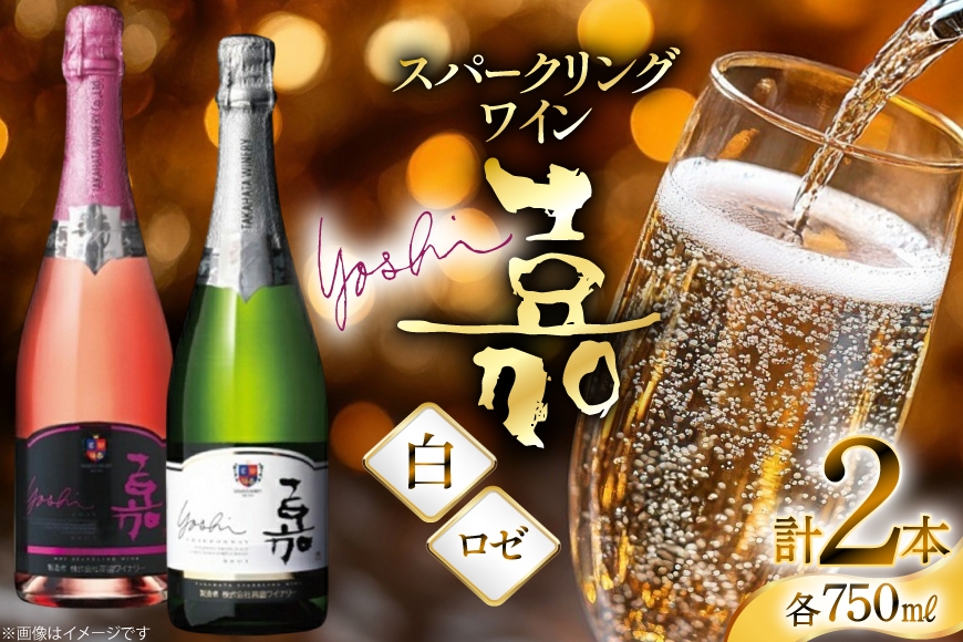 スパークリング 嘉 スパークリングワイン 白 ロゼ 各750ml 計2本 [小田部商店 山形県 高畠町 tk06ayt180033] 辛口