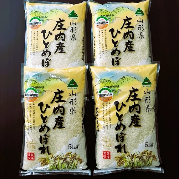 【令和7年産・精米】特別栽培米ひとめぼれ20kg（5kg×4袋） [HM1-007(まいすたぁ)]