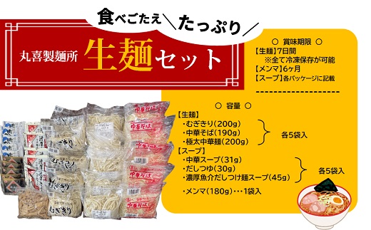 丸喜製麺所直送　食べごたえたっぷり生麺セット(丸喜製麺所)