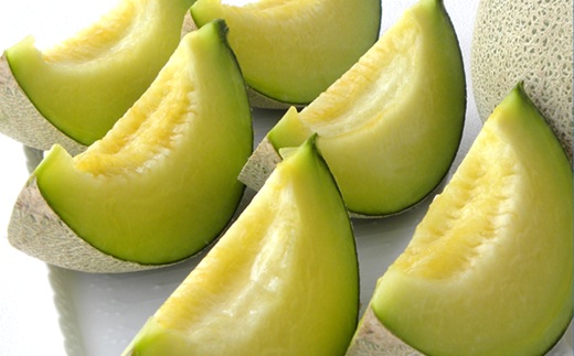 【2026年産 先行予約】食の都庄内　プロの技！庄内砂丘アンデスメロン　※2026年7月上旬頃より発送開始予定 [HS2-017(産直みかわ)]	 アンデスメロン（青肉）（1箱3～4玉入り）