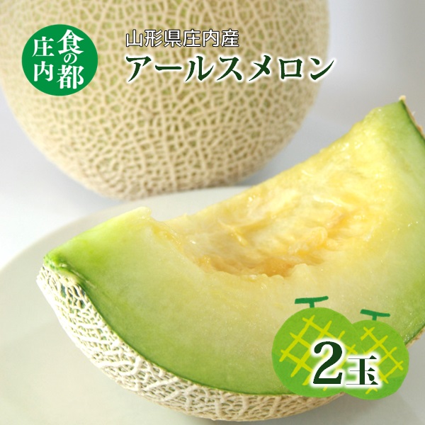 食の都庄内【令和7年産】アールスメロン2玉※令和7年8月中旬頃より発送予定(庄内たがわ農協) アールスメロン2玉