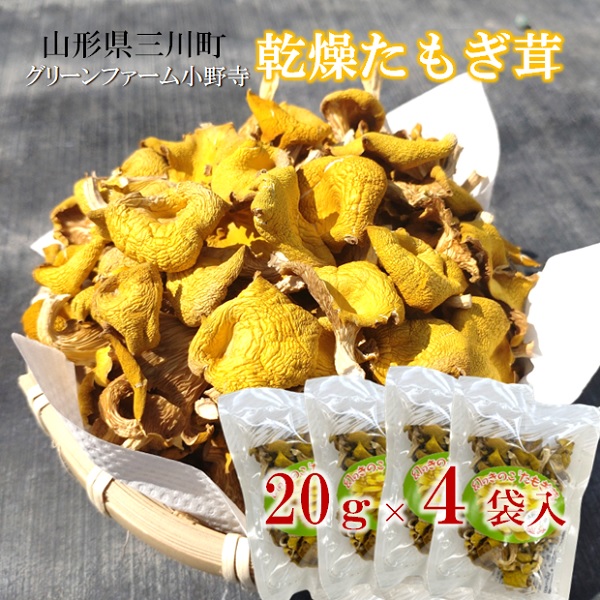グリーンファーム小野寺の乾燥たもぎ茸　20g×4袋(GF小野寺)
