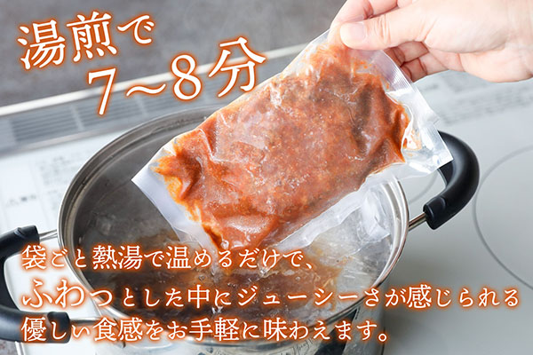 きまぐれ母ちゃんの国産牛と三味豚ハンバーグ 6個 2種類 手作り ブランド豚 国産 お惣菜 おかず お弁当 お手軽 簡単調理 温めるだけ 湯煎 冷凍 6個