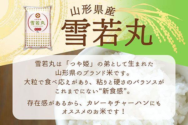 ＜12月中旬発送＞山形米6か月定期便！雪若丸無洗米 2kg（入金期限：2025.11.25） 12月中旬発送 2kg