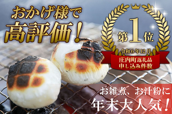 【2月発送】梅木もち屋 庄内産『でわのもち』を使用した杵つき餅 380g×1袋（入金期限：2026.2.15）柔らかくよく伸びる 小さめ 個包装 ヨーグルト農法 丸もち 餅 もち 2月発送開始 380g×1袋