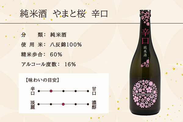 やまと桜 純米酒 辛口 1800ml×1本 日本酒 1800ml（一升瓶）×1本