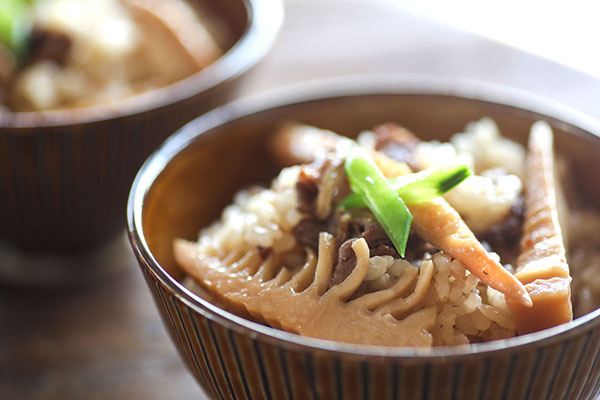 庄内産 孟宗筍and山形牛炊き込みご飯の素 2合用 タケノコ たけのこ 山形牛 炊き込みご飯 素