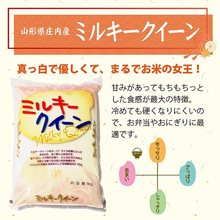 庄内産ミルキークイーン10kg（令和7年産米）