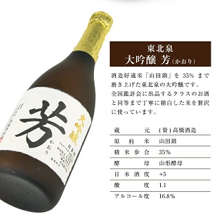 東北泉　大吟醸　芳（かおり）　720ml　1本 720ml
