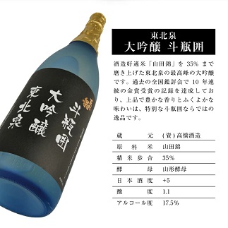東北泉　大吟醸　斗瓶囲　1800ml　1本 1800ml