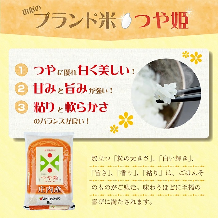 【定期便】つや姫5kg×5ヶ月連続 計25kg(4月～8月)