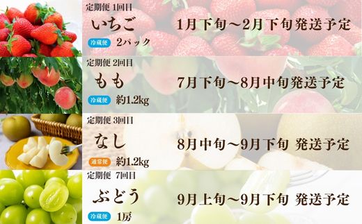 No.2825【2026年発送分】フルーツ４種定期便