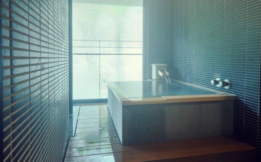 No.2891 福島の老舗五つ星認定宿　土湯温泉山水荘ペア宿泊券～源泉かけ流し半露天風呂付客室～