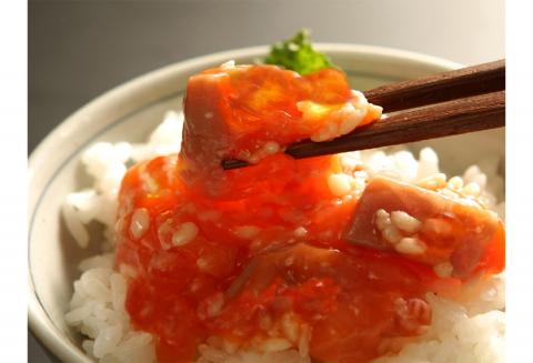 No.2195　福島名産 鮭の味（鮭のこうじ漬け詰合せ）「紅葉漬」140ｇ×２個、「民謡漬」３切入り（約135g）×４個