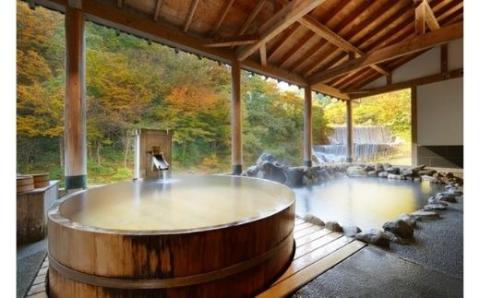 No.1338福島の老舗五つ星認定宿　土湯温泉山水荘ペア宿泊券～こけし育む湯の里を満喫～