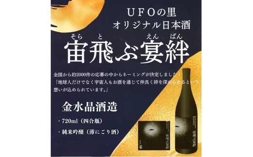 No.3072 UFOの里　宙飛ぶ宴絆・純米吟醸薄にごり酒 720ml 2本