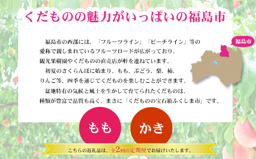 No.2866福島のフルーツ定期便２種【2026年発送】