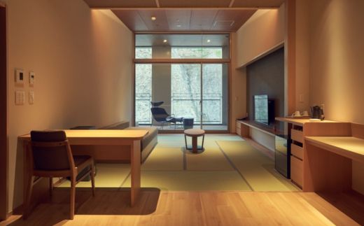 No.2890 福島の老舗五つ星認定宿　土湯温泉山水荘ペア宿泊券～源泉かけ流し露天風呂付客室(ジュニアスイートルーム)～