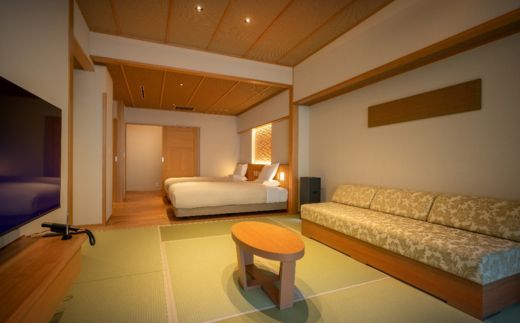 No.2891 福島の老舗五つ星認定宿　土湯温泉山水荘ペア宿泊券～源泉かけ流し半露天風呂付客室～