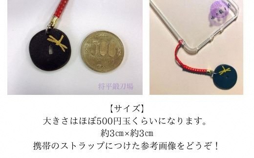 No.0747 根付鐔「八角型　桜金象嵌」