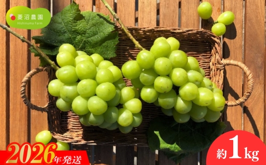 No.1980ぶどう　「シャインマスカット」約1kg【2026年発送 先行予約】