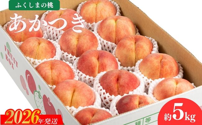 No.2041 【2026年発送】福島のもも　あかつき　約5kg