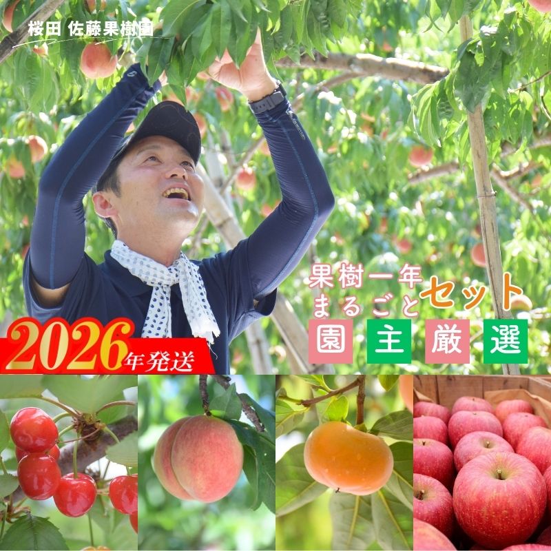 No.2223桜田/佐藤果樹園　果樹まるごと一年おまかせセット【2026年発送】