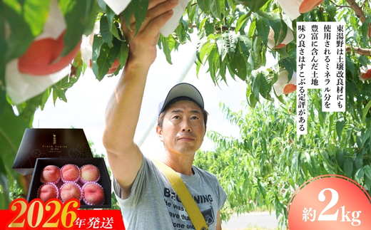 No.2293特選福島・東湯野のもも約2kg【2026年発送 先行予約】