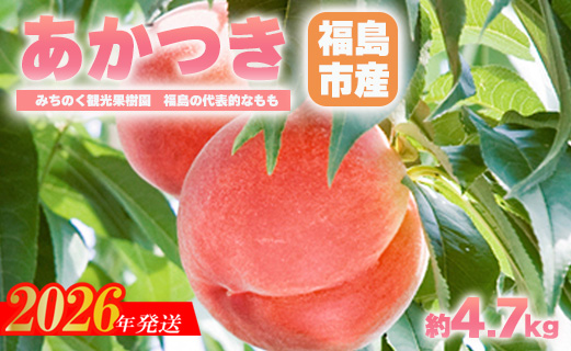 No.2345もも「あかつき」贈答用　約4.7kg【2026年発送　先行予約】