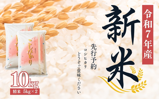 No.2381大文字屋米穀店【令和7年産新米】 コシヒカリ精米 10kg（5kg×2）