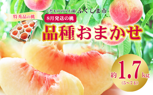 No.2425　8月発送の桃　特秀品約1.7kg【2026年発送】