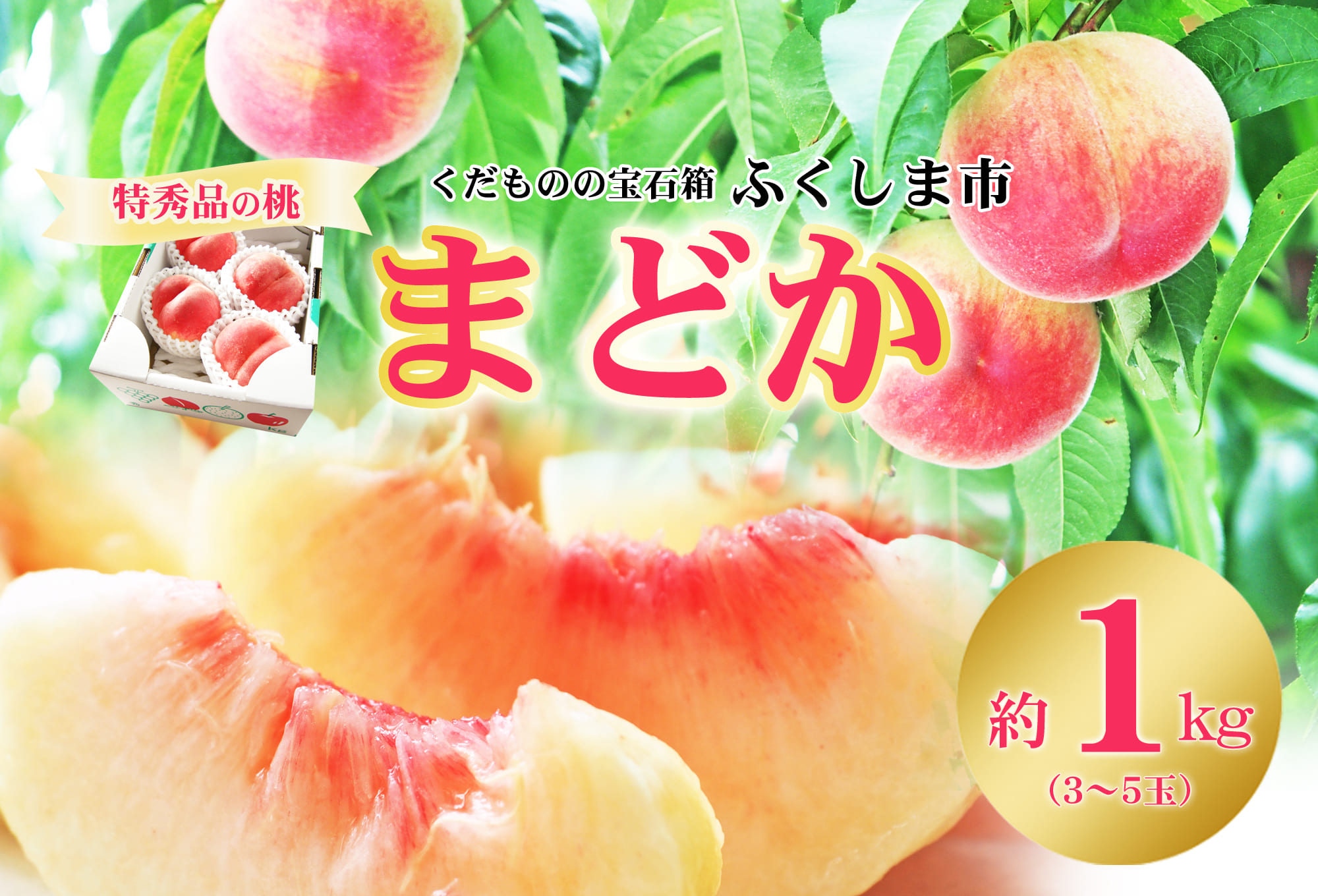 No.2435もも「まどか」 特秀品約1kg【2026年発送】