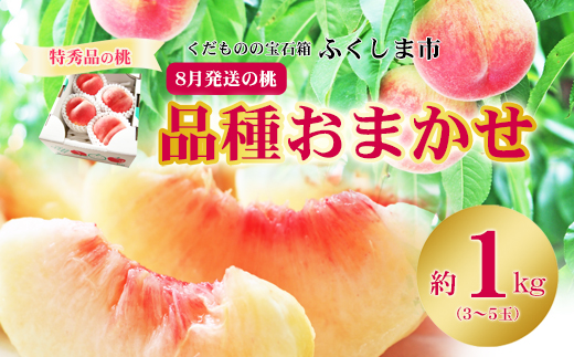 No.2436　8月発送の桃 品種お任せ　特秀品約1kg【2026年発送】