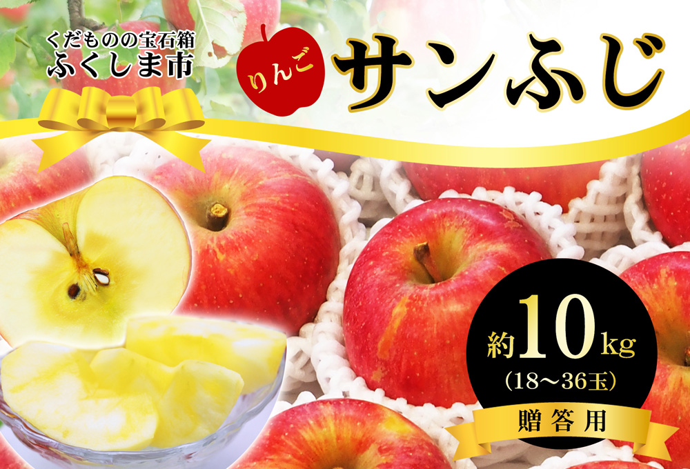 No.2772 ふくしまのサンふじりんご　約10kg【2025年度発送】