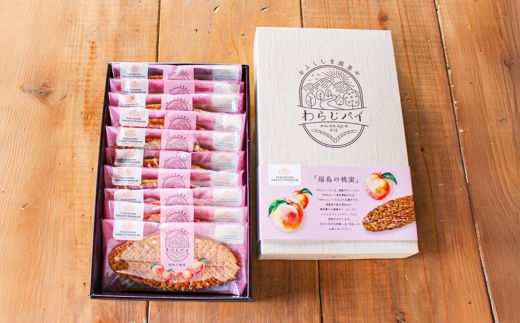No.3036 わらじパイ（福島の桃蜜）１０枚入り