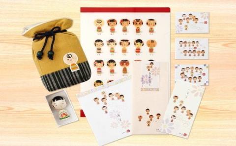 No.0624　なかよしこけし巾着セット