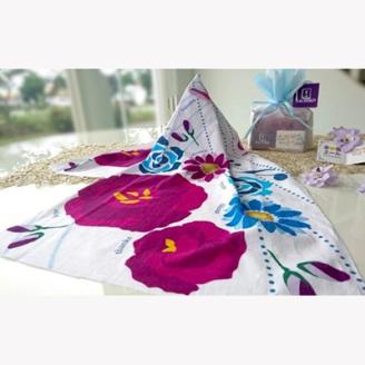 No.0751　幸?福エール～Happy Flower～手ぬぐいストール(２枚)