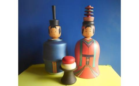 No.2842 土湯こけしのひな人形　陳野原幸紀作
