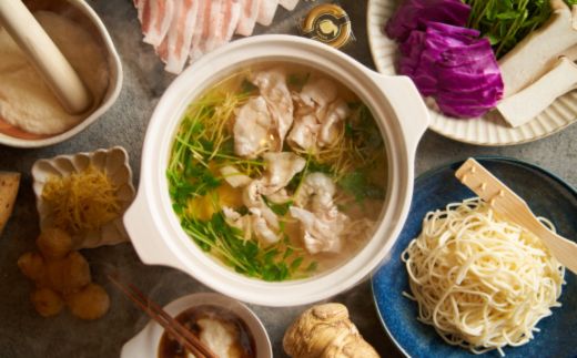 No.2766【TAKUNABE】MOYA監修 麓山高原豚とろろ生姜しゃぶしゃぶ鍋セット 2人前