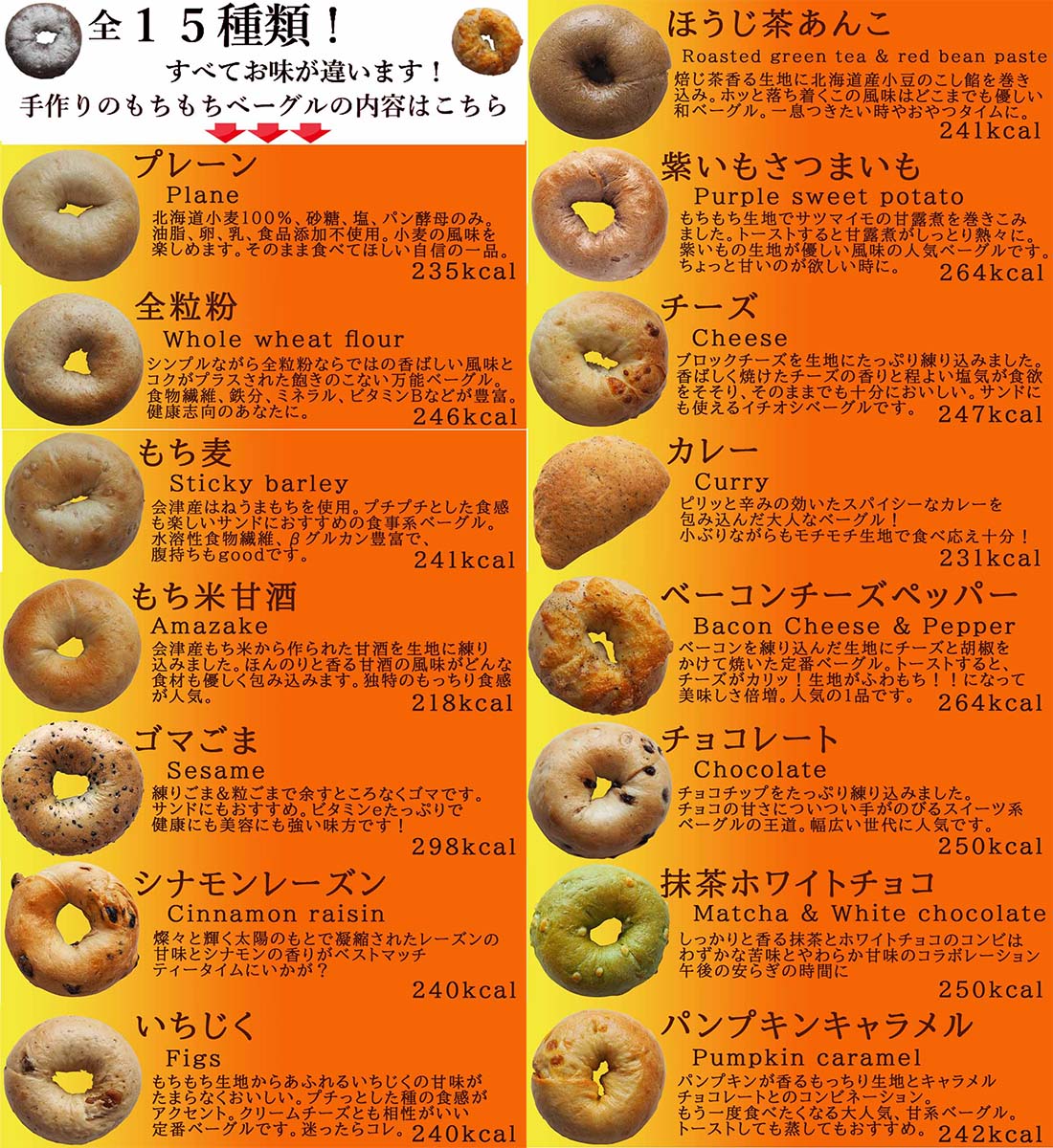 スペシャルベーグル 15種セット｜パン おやつ 低カロリー ベーグル専門店 朝食 [0916]