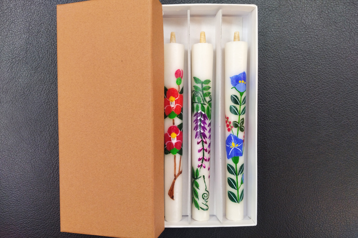 会津絵ろうそく 5勺 3丁入｜会津若松 会津 會津 絵ろうそく ろうそく ロウソク ローソク 伝統品 ギフト 贈答 [1104]