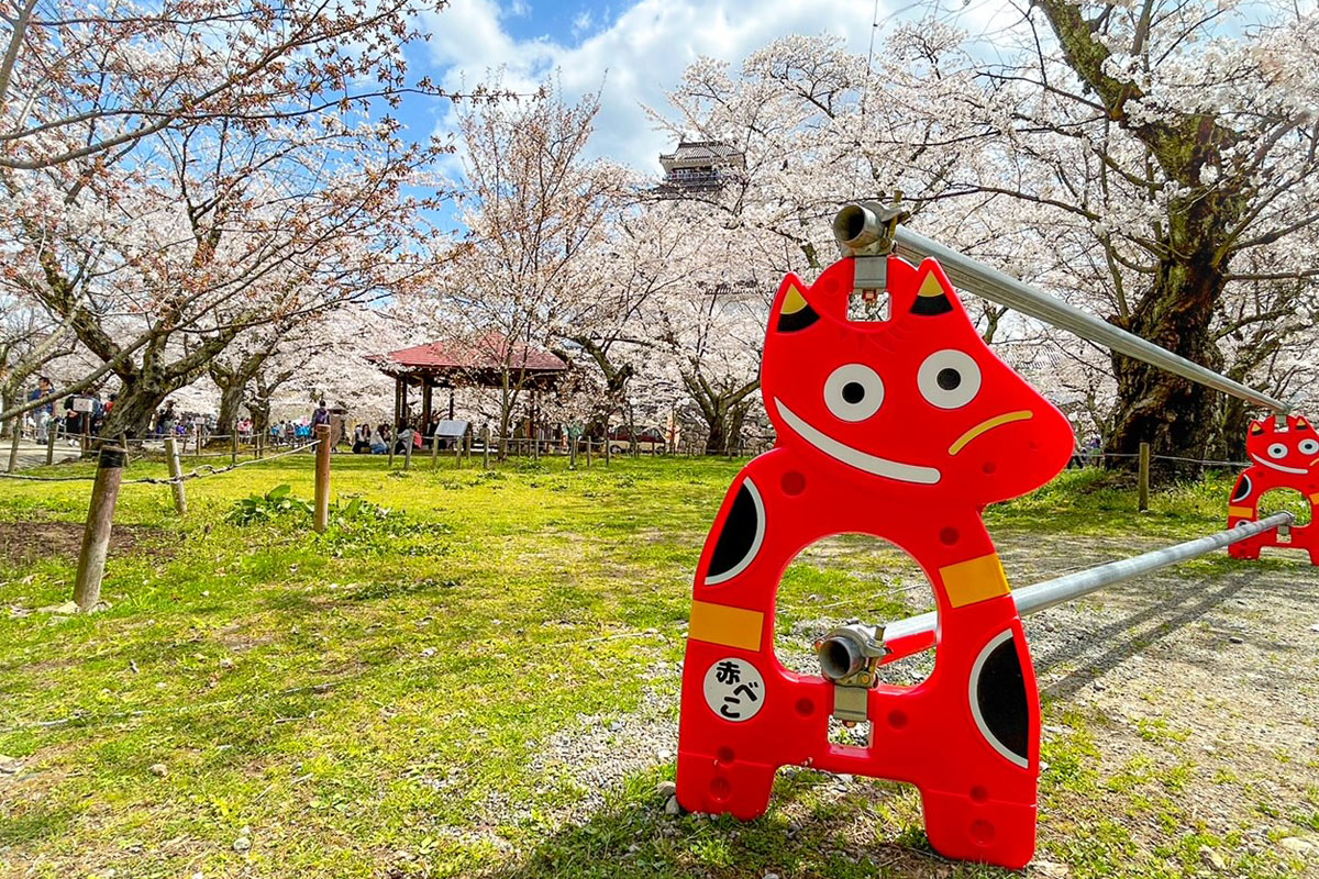 赤べこバリケード(R) 2台セット｜赤べこ 赤ベコ あかべこ アカベコ 赤べこバリケード 赤ベコバリケード 会津若松市 会津 福島県 バリケード 駐車場 庭 ガーデニング 厄除け 開運 [1160]