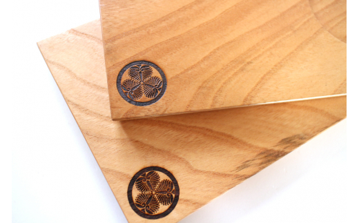 鶴ヶ城シリーズ 【会津塗】欅のランチプレート2枚セット｜會津 木製 木工 木材 手作り [0463]